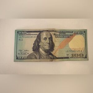 Vintage 100 dollar bill wallet